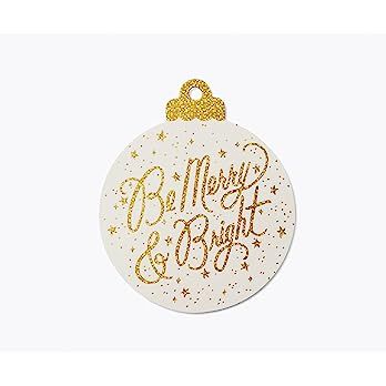 Rifle Paper Co. Pack of 8 Be Merry and Bright Gift Tags for Holiday Gifts, Includes Festive Ties,... | Amazon (US)