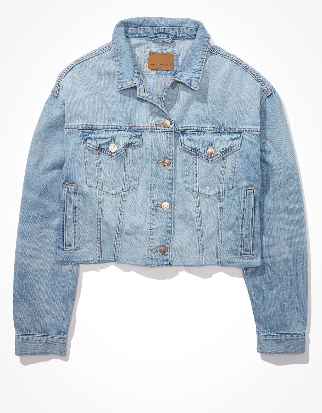 AE Cropped Denim Jacket | American Eagle Outfitters (US & CA)