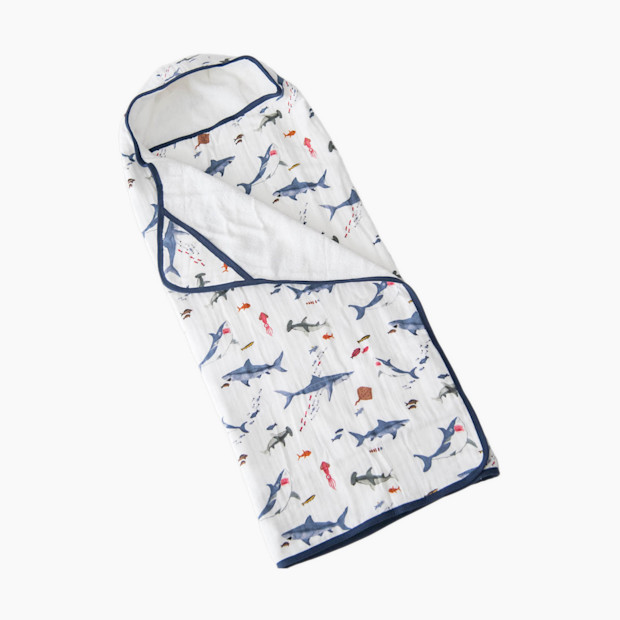 Little Unicorn Large Cotton Hooded Towel in Shark | 100% Cotton | Babylist