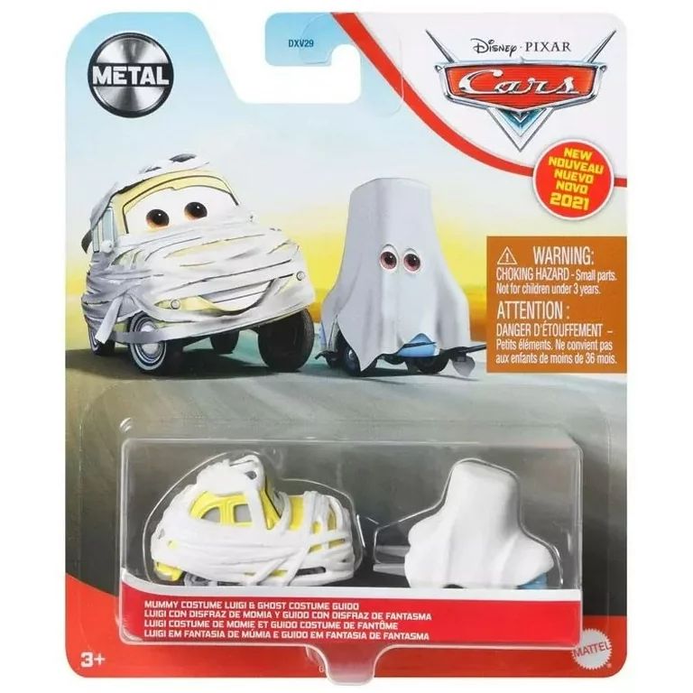 Disney / Pixar Cars Metal Mummy Costume Luigi & Ghost Costume Guido Diecast Car | Walmart (US)