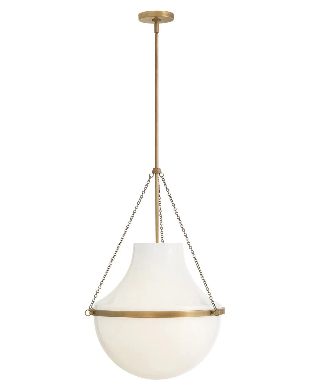 Collins Large Interior Teardrop Pendant w/ Cased Opal Glass | Wayfair North America