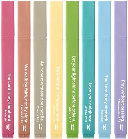 Mr. Pen- Bible Highlighters with Bible Verses, 8 Pack, Assorted Colors, Aesthetic Highlighters, M... | Amazon (US)