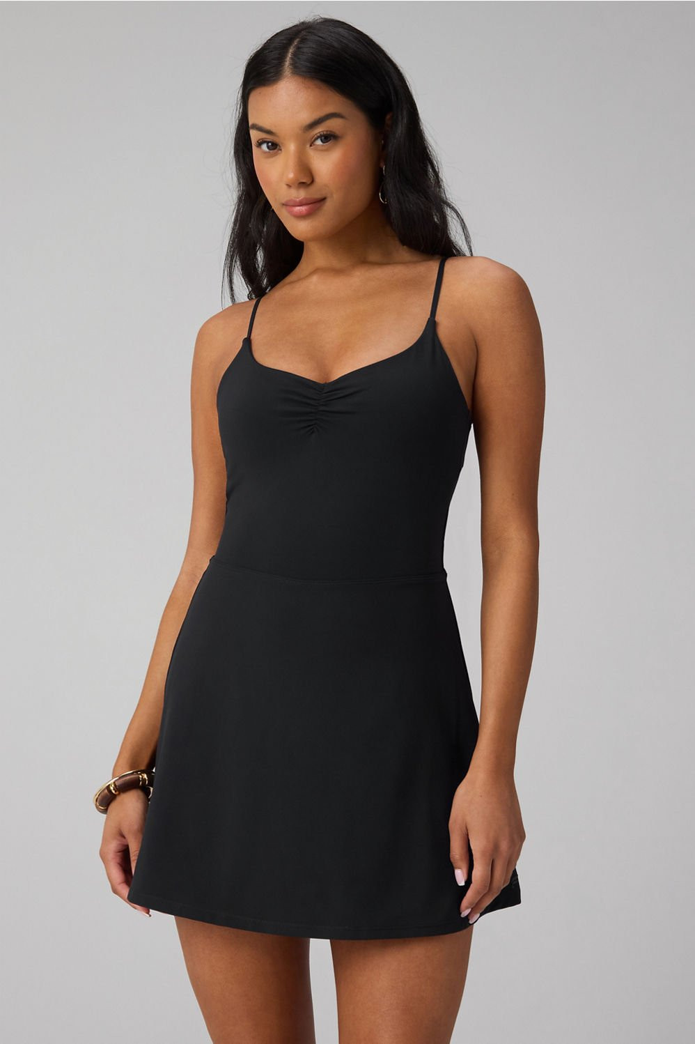 PureLuxe Ruched Classic Mini Dress | Fabletics