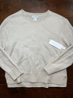 RACHEL ZOE US Women’s L Oatmeal Beige 100% 2 Ply Cashmere Sweater Top Relaxed  | eBay | eBay US