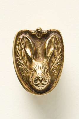 Aslan Solid Brass Rabbit Icon Knob | Anthropologie (US)