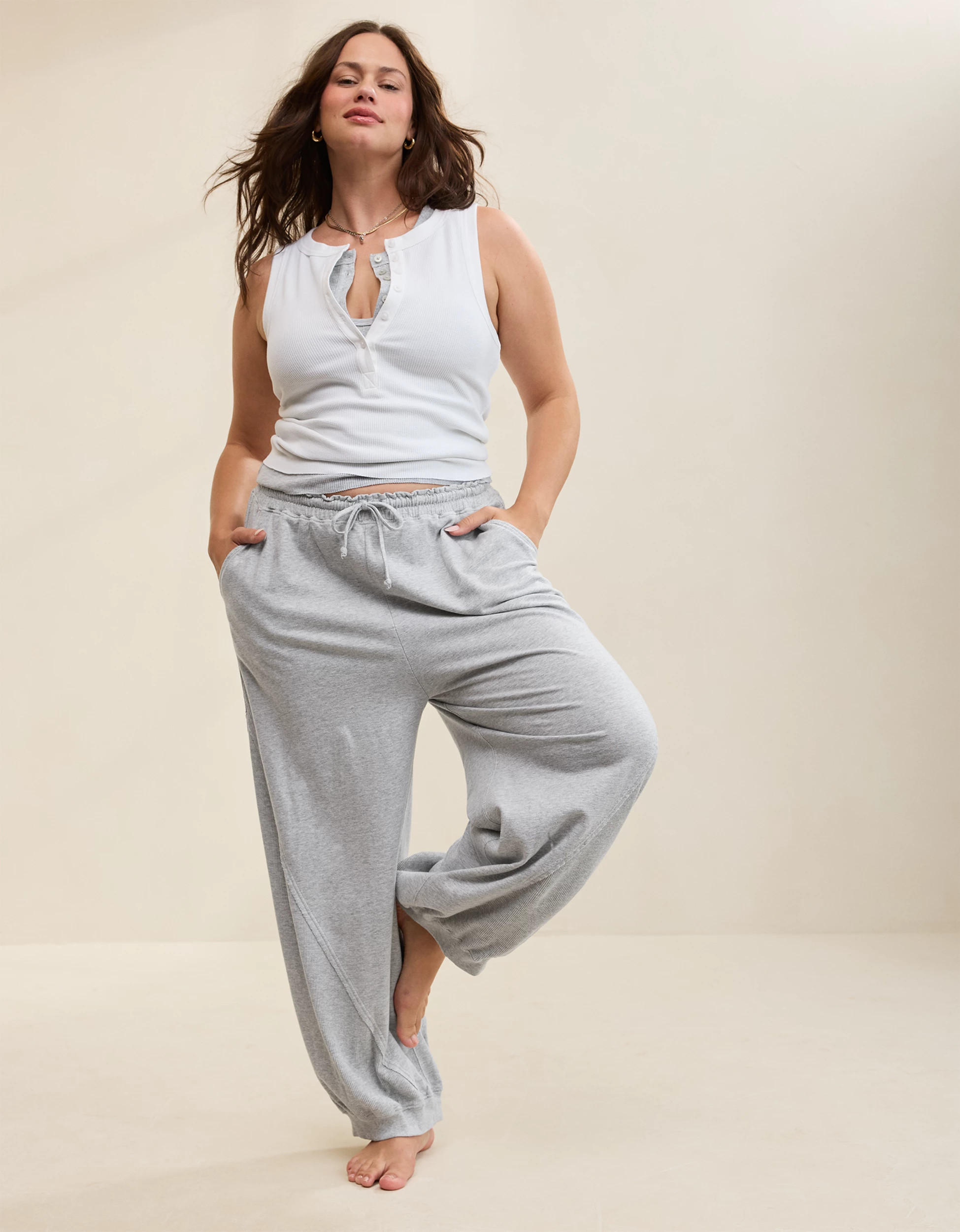 Aerie Unwind Waffle Jogger | American Eagle Outfitters (US & CA)
