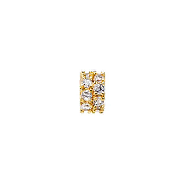 Double Row CZ Wide Charm | Adina Eden