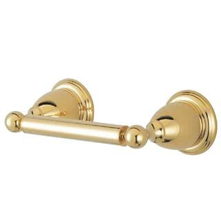 Kingston Brass Heritage Wall Mounted Toilet Paper Holder in Polished Brass HBA1758PB - The Home D... | The Home Depot