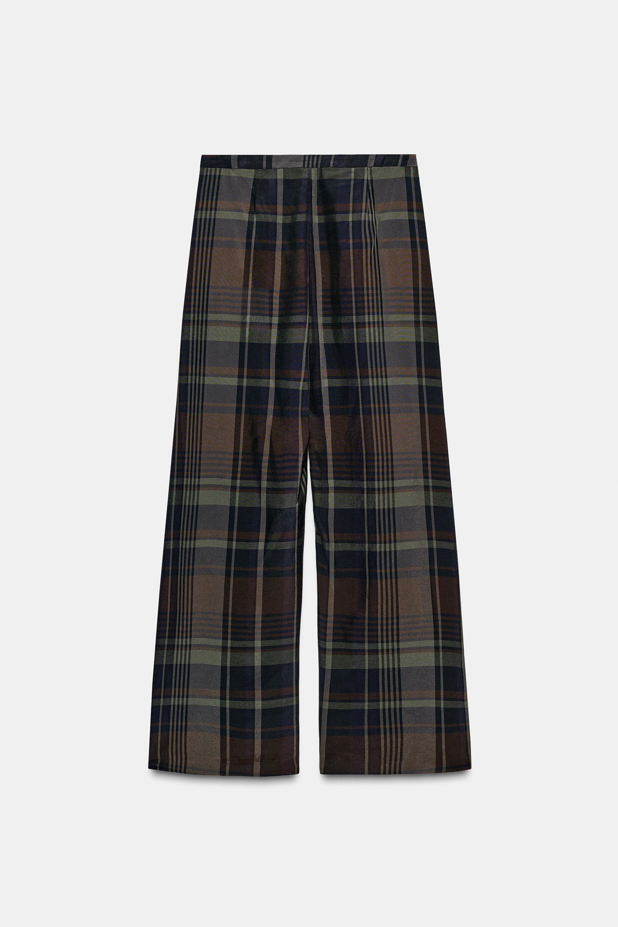 ZW COLLECTION PLAID BALLOON PANTS | Zara US