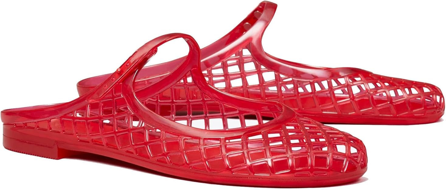 Mary Jane Jelly Mesh Hollow Flat Sandals for Women Closed Round Toe Ankle Strap Jellies Sandals C... | Amazon (US)