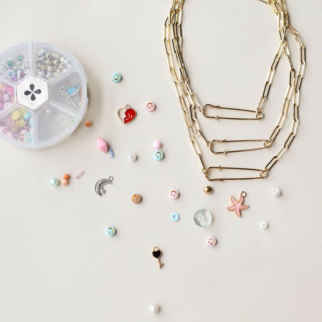 Charm Necklace Kit | Nickel and Suede