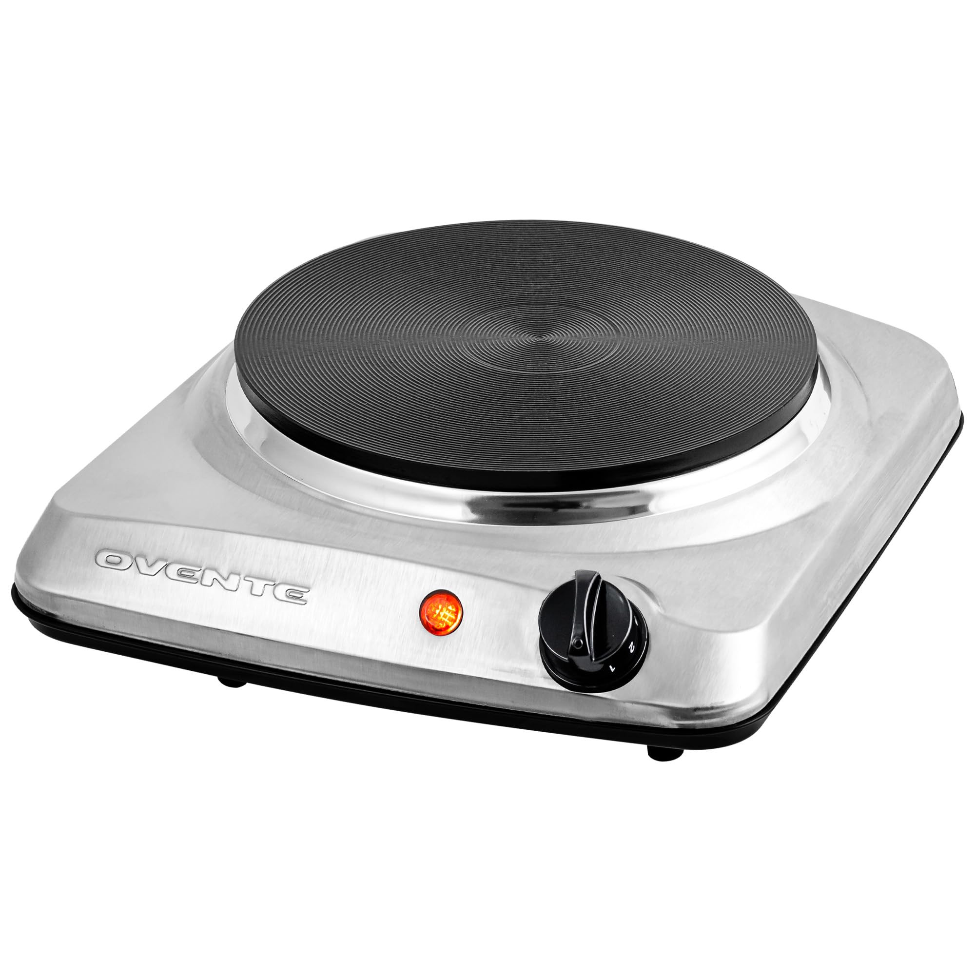 OVENTE Electric Countertop Single Burner, 1000W Cooktop with 7.25 Inch Cast Iron Hot Plate, 5 Lev... | Amazon (US)