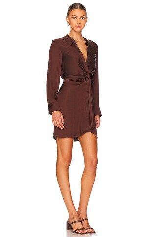Steve Madden Tie Curious Mini Dress in Chicory Coffee from Revolve.com | Revolve Clothing (Global)