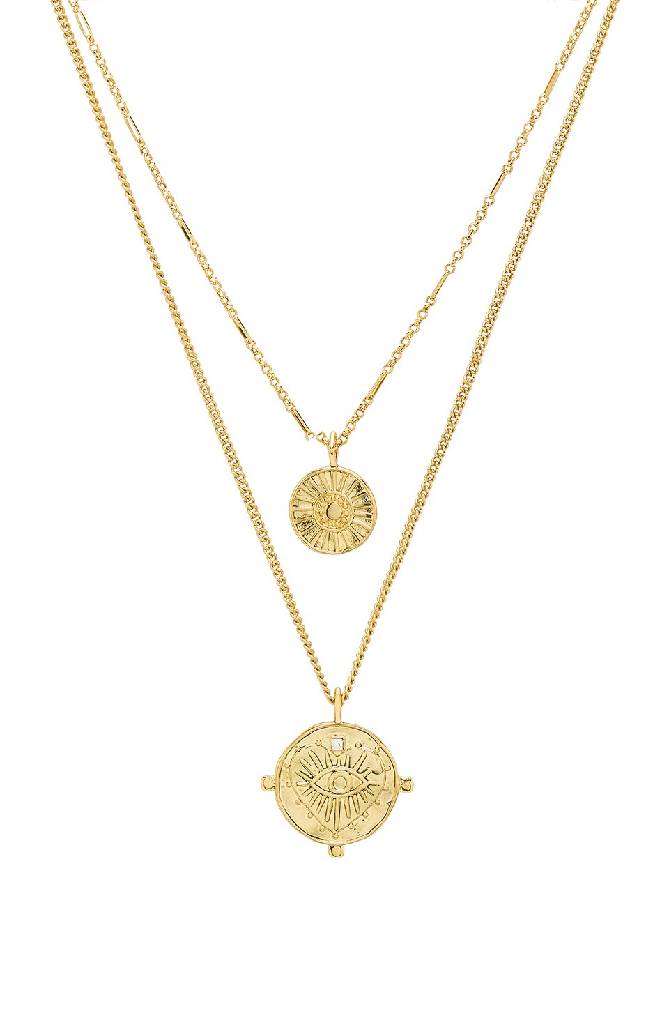 x REVOLVE The Double Coin Charm Necklace | Revolve Clothing (Global)