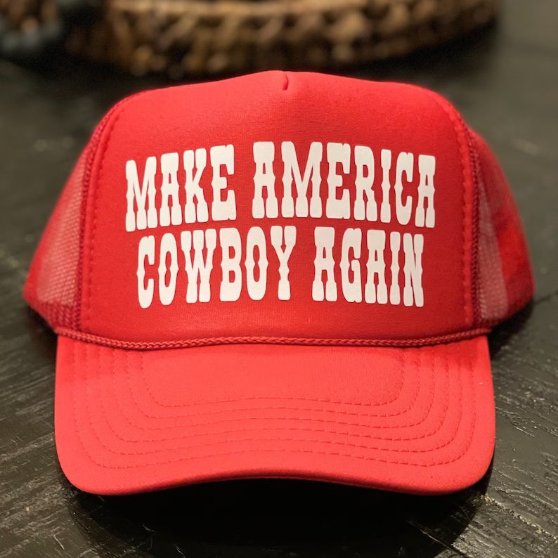 Make America Cowboy Again Trucker Hat | Etsy (US)