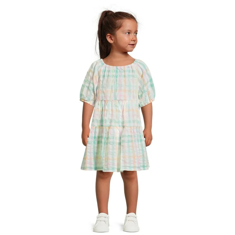 Wonder Nation Toddler Girl Tiered Dress, Sizes 12M-5T | Walmart (US)