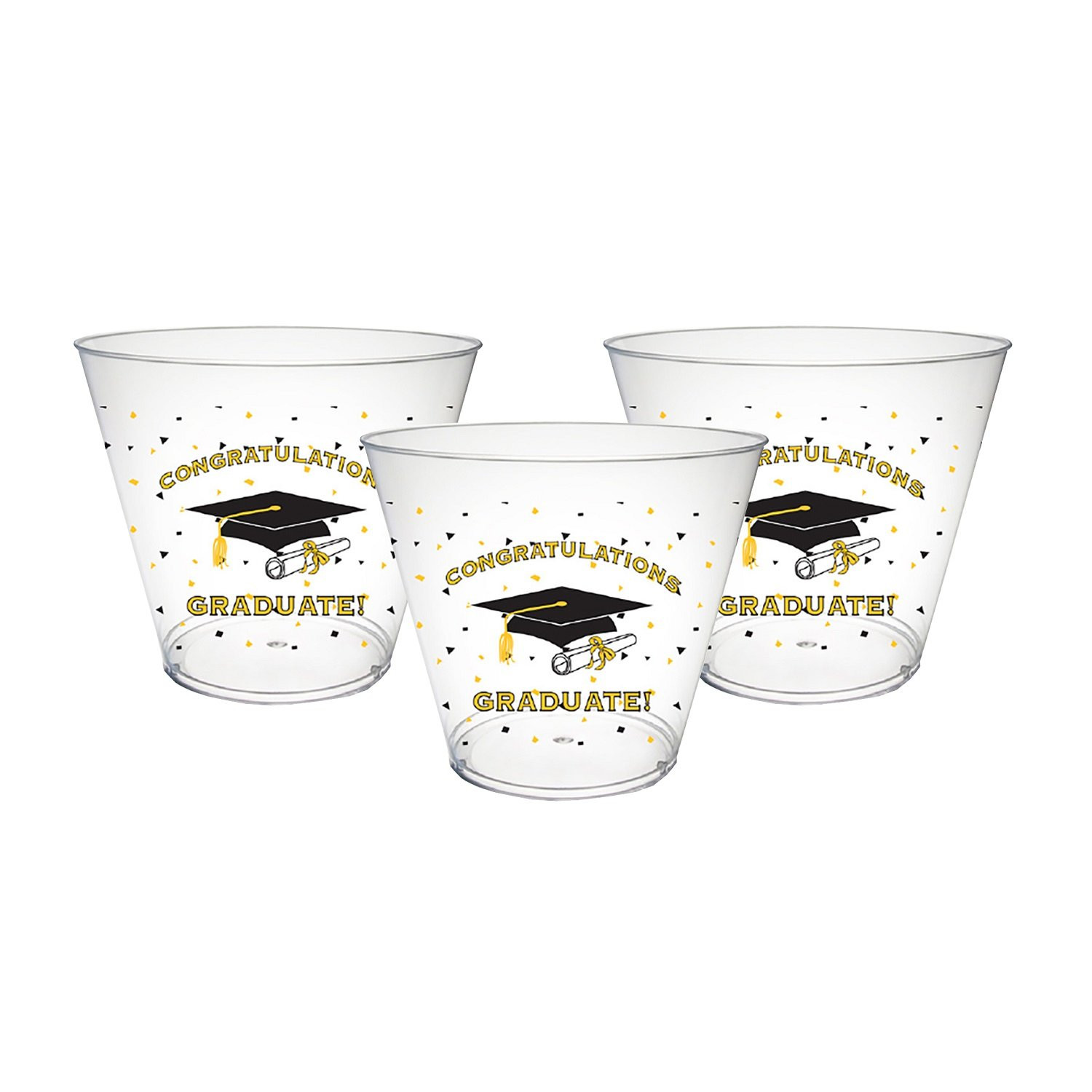 Party Essentials Plastic Printed Party Cups/Tumblers, Graduation, 20-Count,(Pack of 1) | Amazon (US)