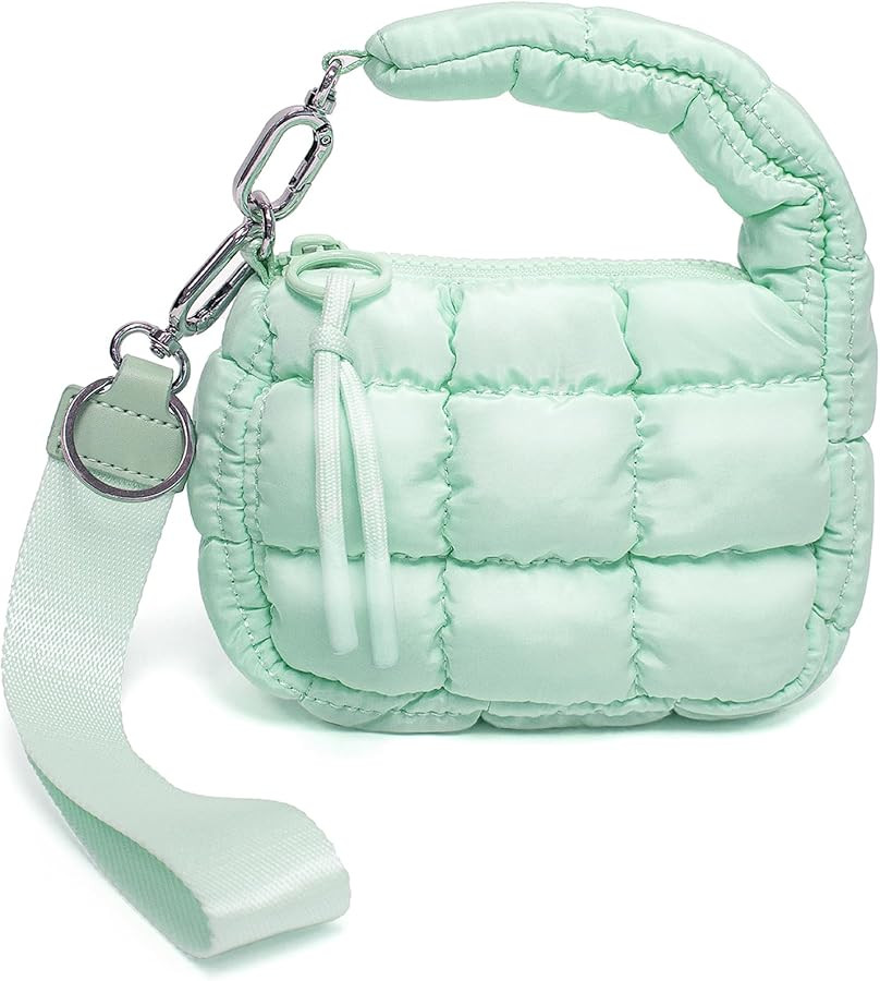 Mini Quilted Wristlet Bag for Women, Puffer Handbags,Evening Bags,Charm Lipstick Bag,Cute bag Cha... | Amazon (US)