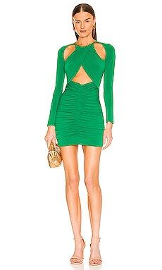 Michael Costello x REVOLVE Amara Mini Dress in Green from Revolve.com | Revolve Clothing (Global)