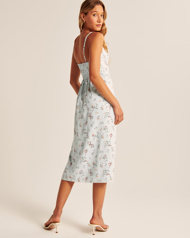 Corset Seamed Midi Dress | Abercrombie & Fitch (US)