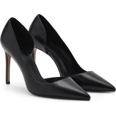 MANGO Audrey Half d'Orsay Pump in Black at Nordstrom, Size 7.5Us | Nordstrom