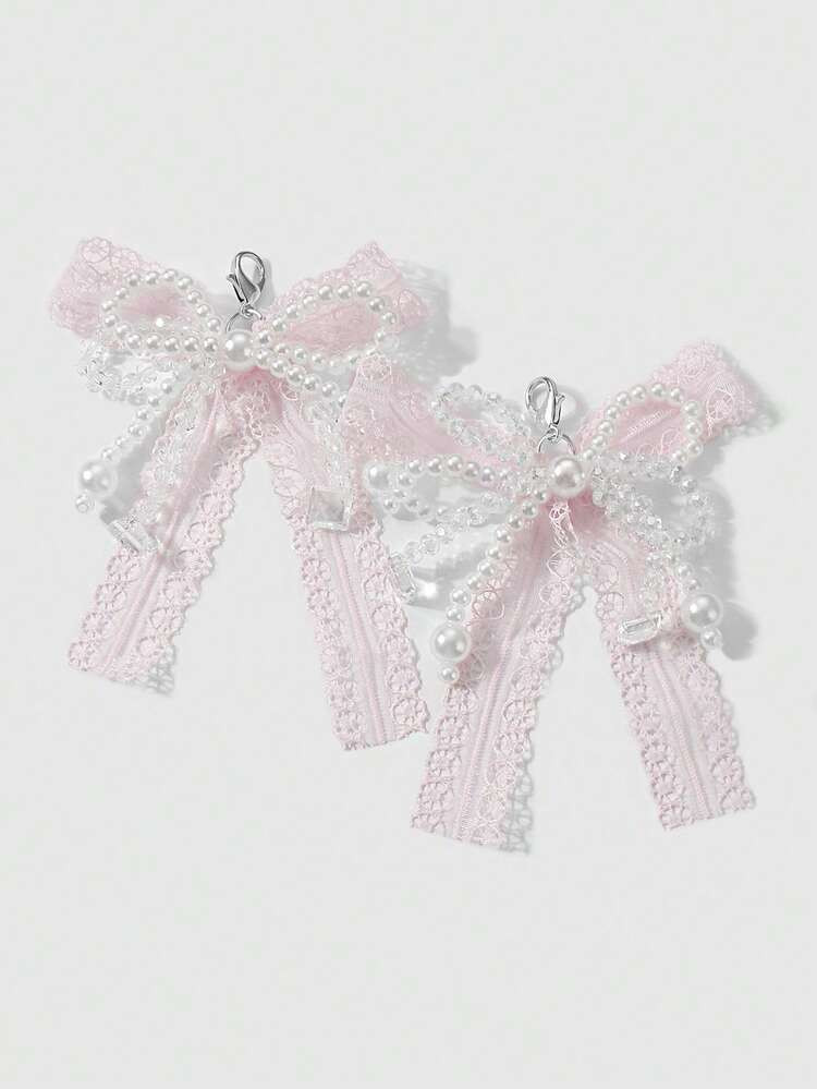 ROMWE Kawaii Set Van 2 Chique En Delicate Handgemaakte Witte Imitatieparels En Kristallen, Roze Tule Strikschoenclips, Veelzijdige Decoratie Voor Schoenen/Laarzen, Geschikt Voor Meisjes En Vrouwen, Dagelijks Te Dragen Of Als Cadeau, Voor Dames, Heren, Sneakers, Casual Schoenen
4.84
(500+)
 | SHEIN