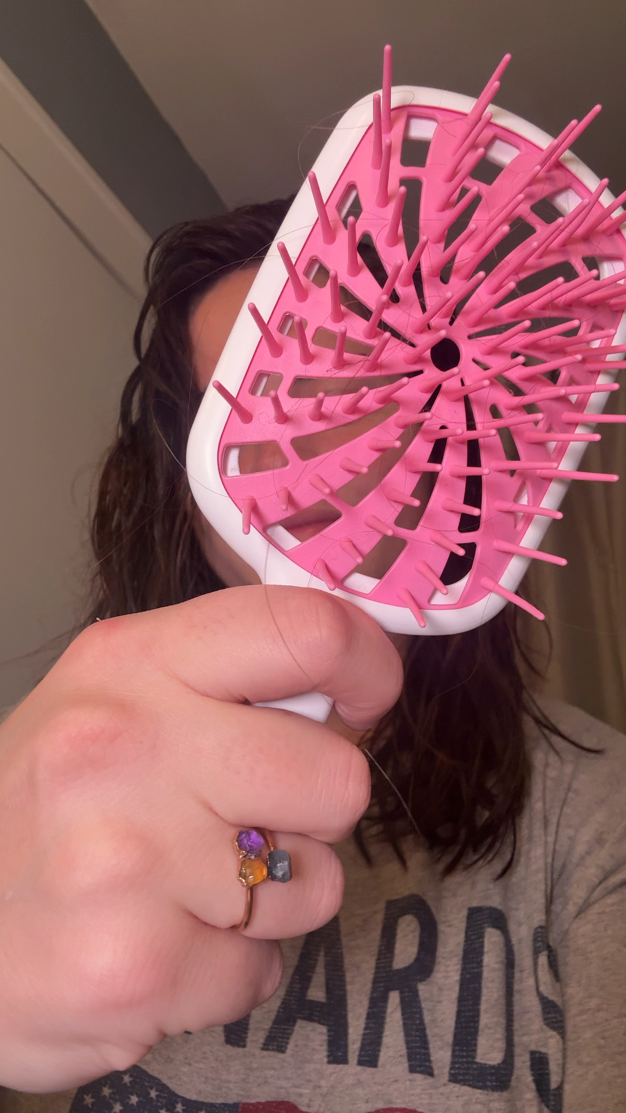 This UNBRUSH flows through my hair so smoothly; removing knots and tangles! 
#haircare #unbrush #thickhair 

#LTKBeauty