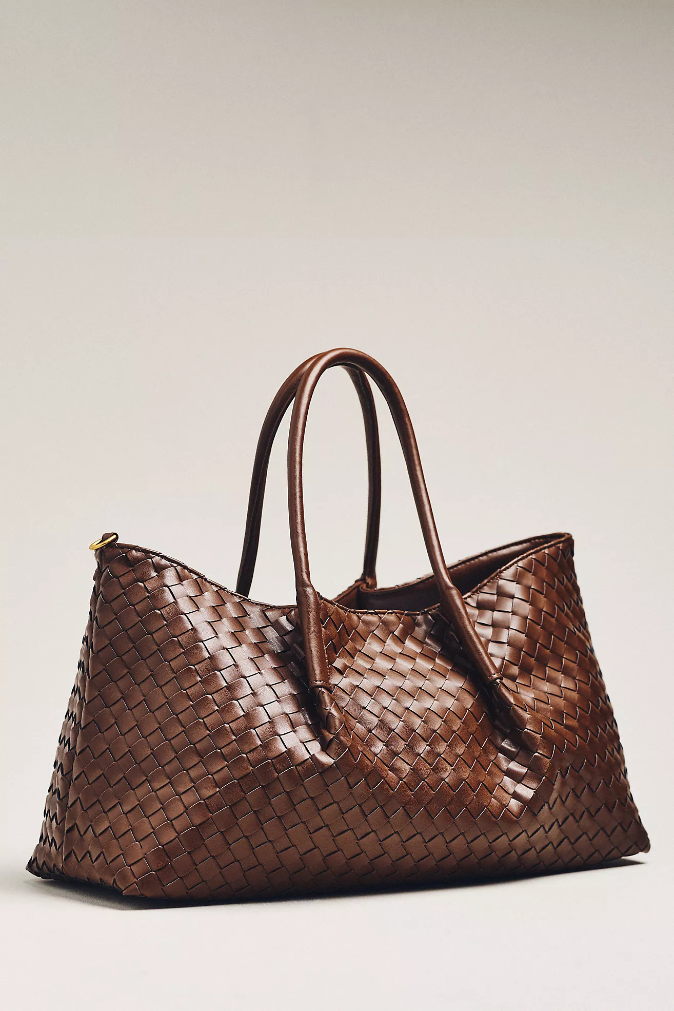 Woven Faux Leather Tote | Anthropologie (US)