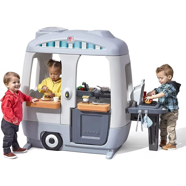 Step2 Adventure Camper, Toddler Outdoor Playhouse includes 50pc Accessory Set, Gray | Walmart (US)