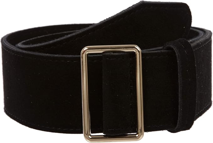beltiscool Women's 2" Wide High Waist Pull-Through Prong-less No Holes Plain Suede Dress Belt | Amazon (US)
