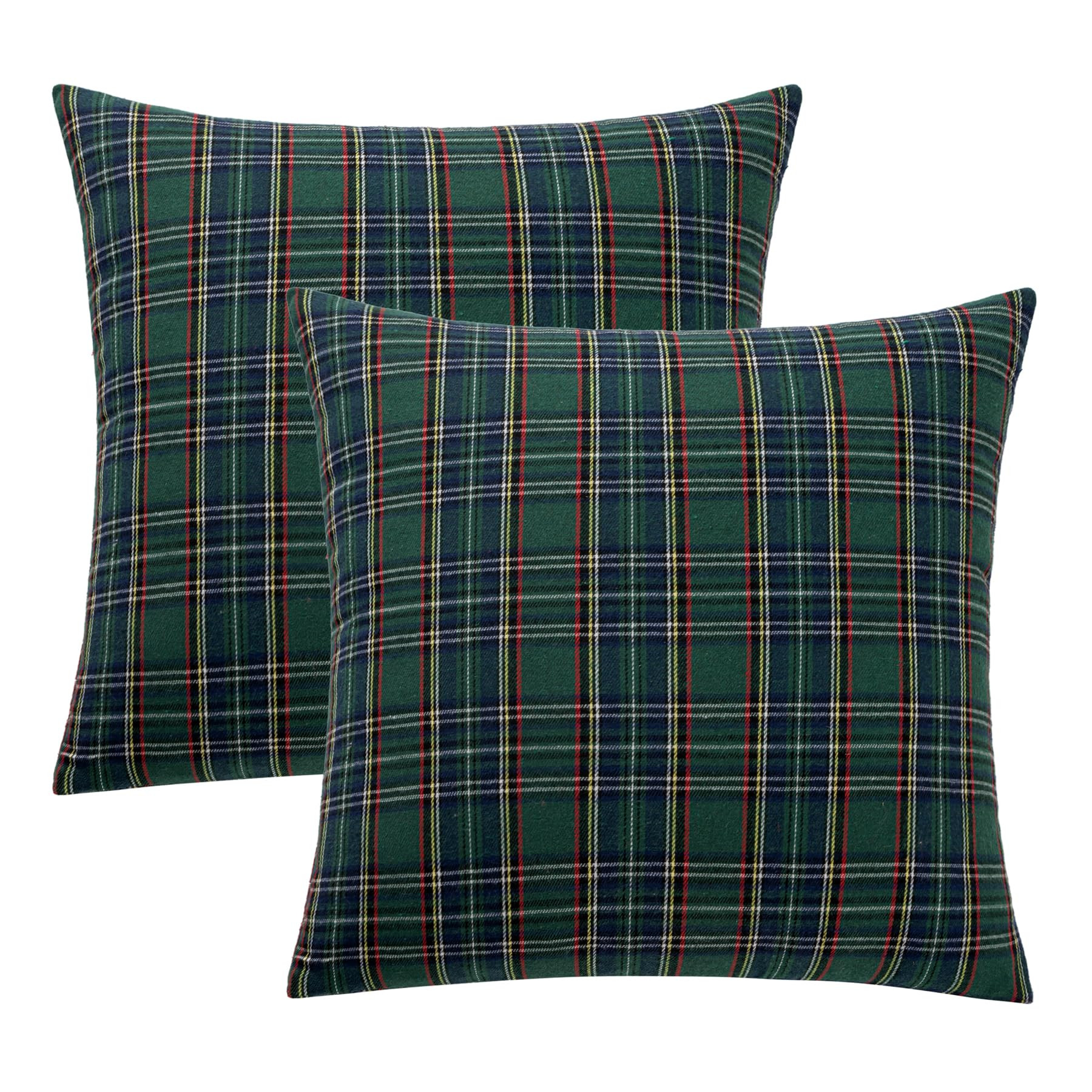 MIULEE Christmas Set of 2 Scottish Tartan Plaid Throw Pillow Covers Farmhouse Classic Decorative ... | Amazon (US)