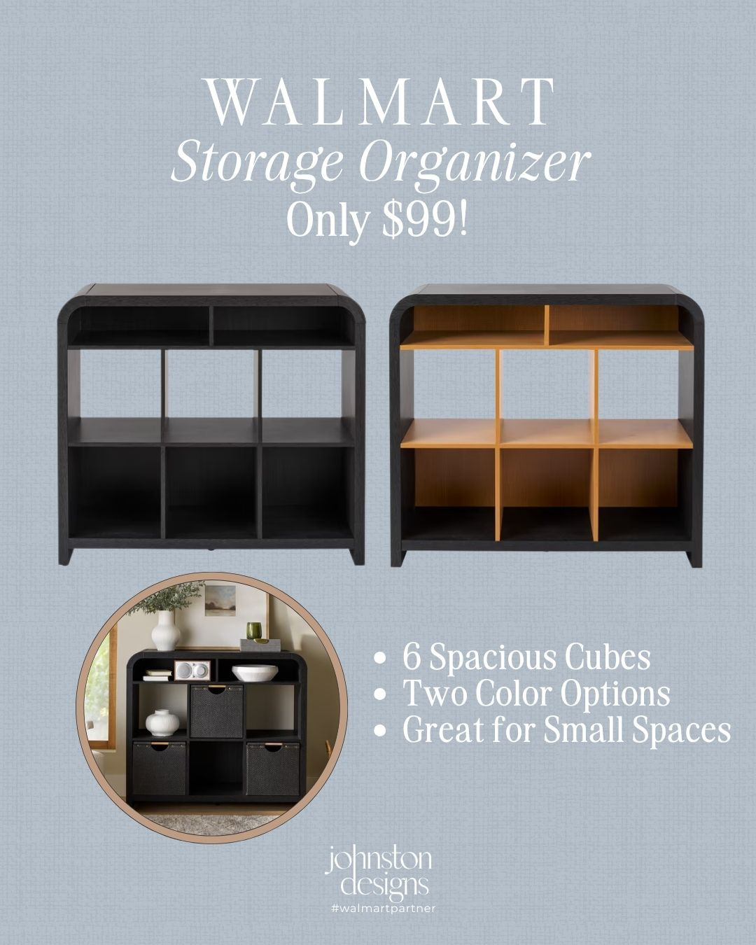 This Walmart storage organizer is such a good find for small spaces. The 6-cube design gives you plenty of room for baskets, books, toys or home decor, and it looks so cute styled in an entryway, playroom, officecor living room. 🧺

Walmart storage organizer, cube organizer, small space storage, walmart home find, storage cabinet, affordable home organization, living room storage, playroom storage 

 #LTKHome