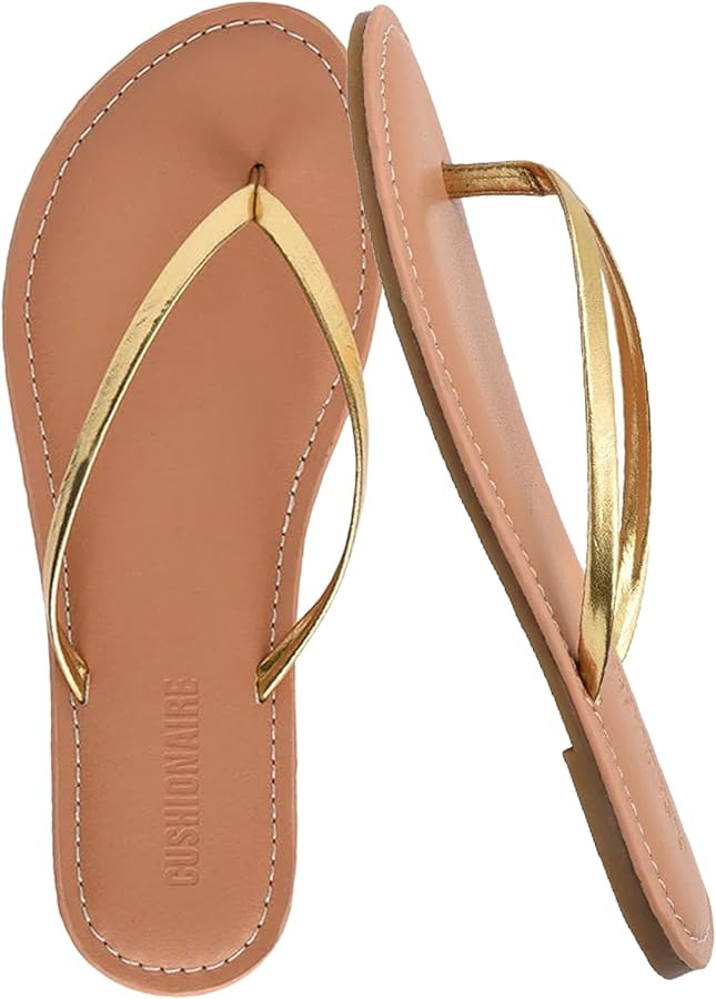 CUSHIONAIRE Cora Flip Flops for Women | Vacation Beach Essentials | Casual Women Footwear Sandals... | Amazon (US)