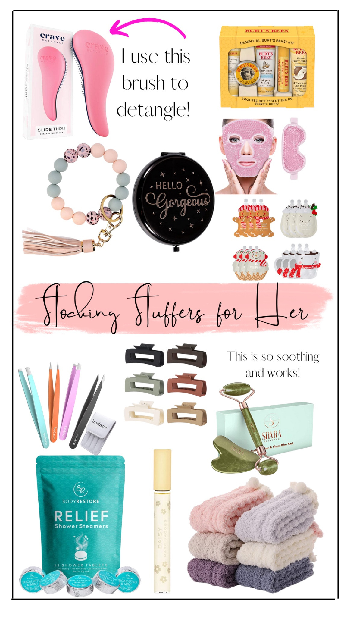 Stocking stuffers for her - stocking stuffer ideas - gift guide - gift guide for her - Christmas gift ideas - Amazon Fashion - Amazon beauty - Amazon Finds 

#LTKHoliday #LTKGiftGuide #LTKbeauty