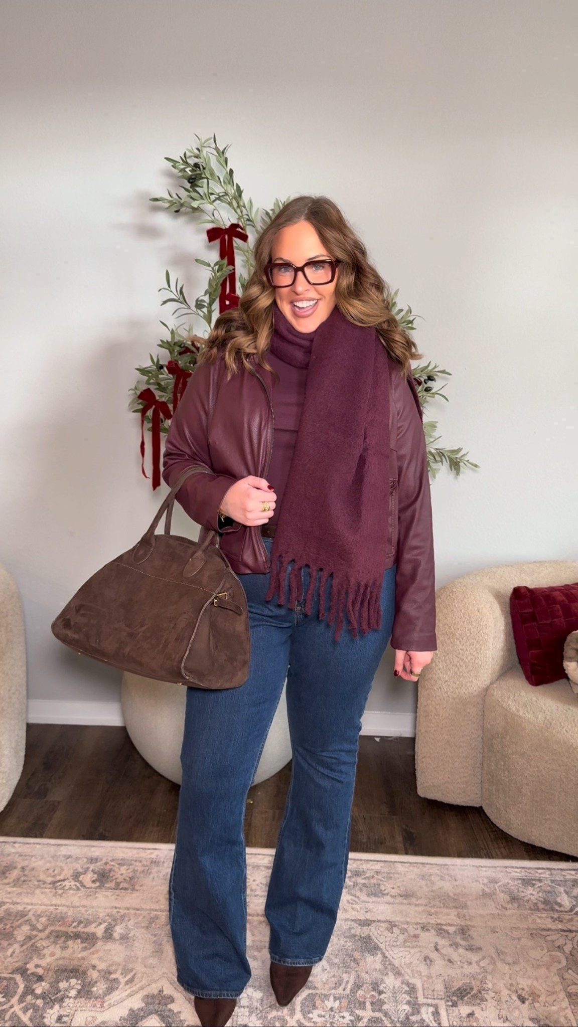 Wearing an xl top, size 1 jacket, 33L jeans! 

#LTKMidsize #LTKPlusSize #LTKSaleAlert