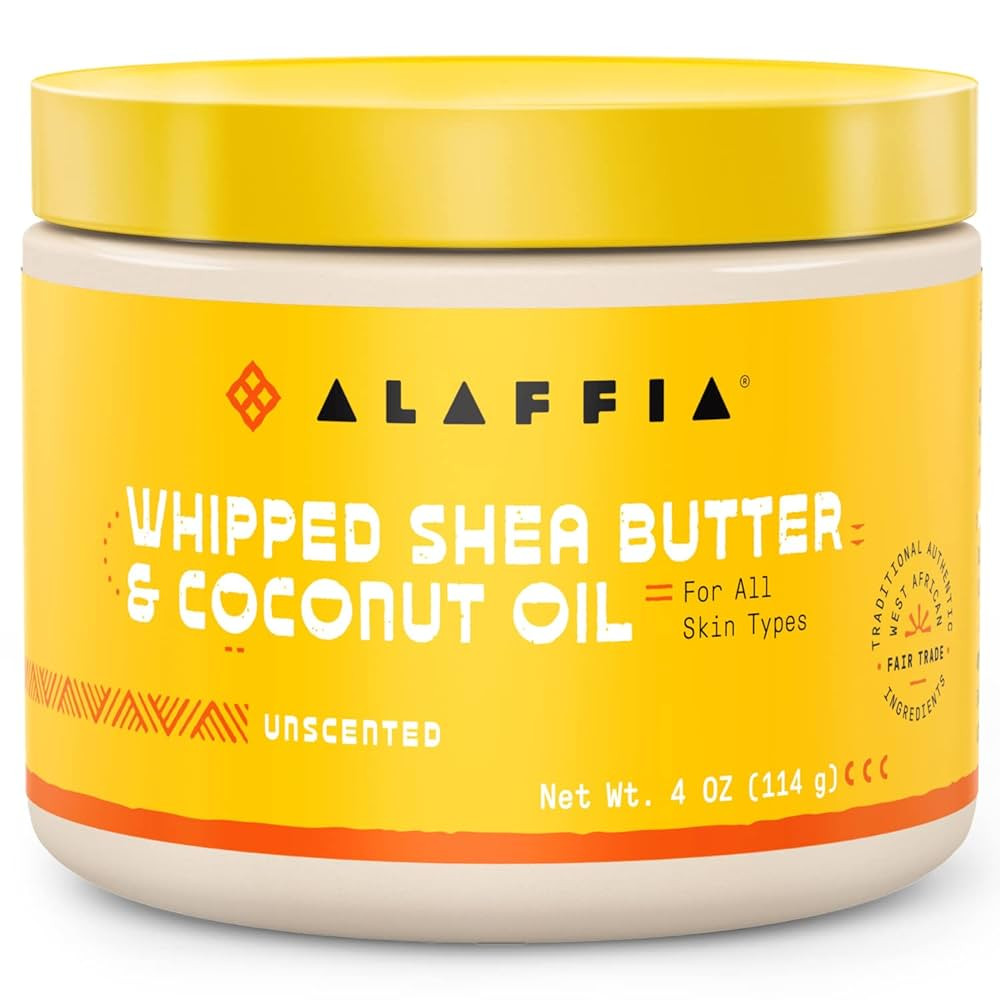 Alaffia Whipped Shea Butter and Coconut Oil, for Smooth, Soft Skin, Unscented 4 Oz | Amazon (US)