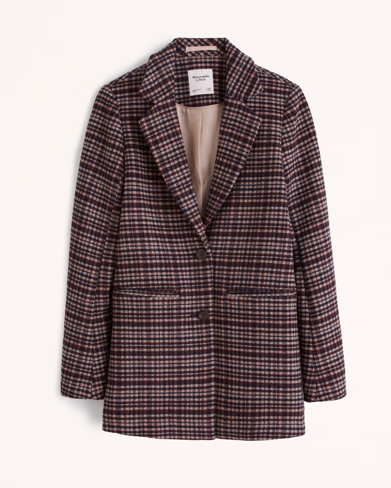 Wool-Blend Blazer Coat | Abercrombie & Fitch (US)