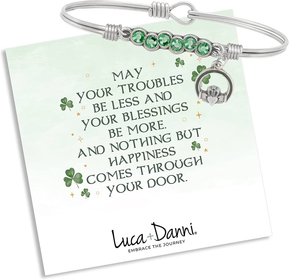 Luca + Danni Claddagh Starlight Bangle Bracelet For Women Made in USA | Amazon (US)