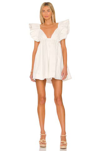 For Love & Lemons Clementine Mini Dress in White from Revolve.com | Revolve Clothing (Global)