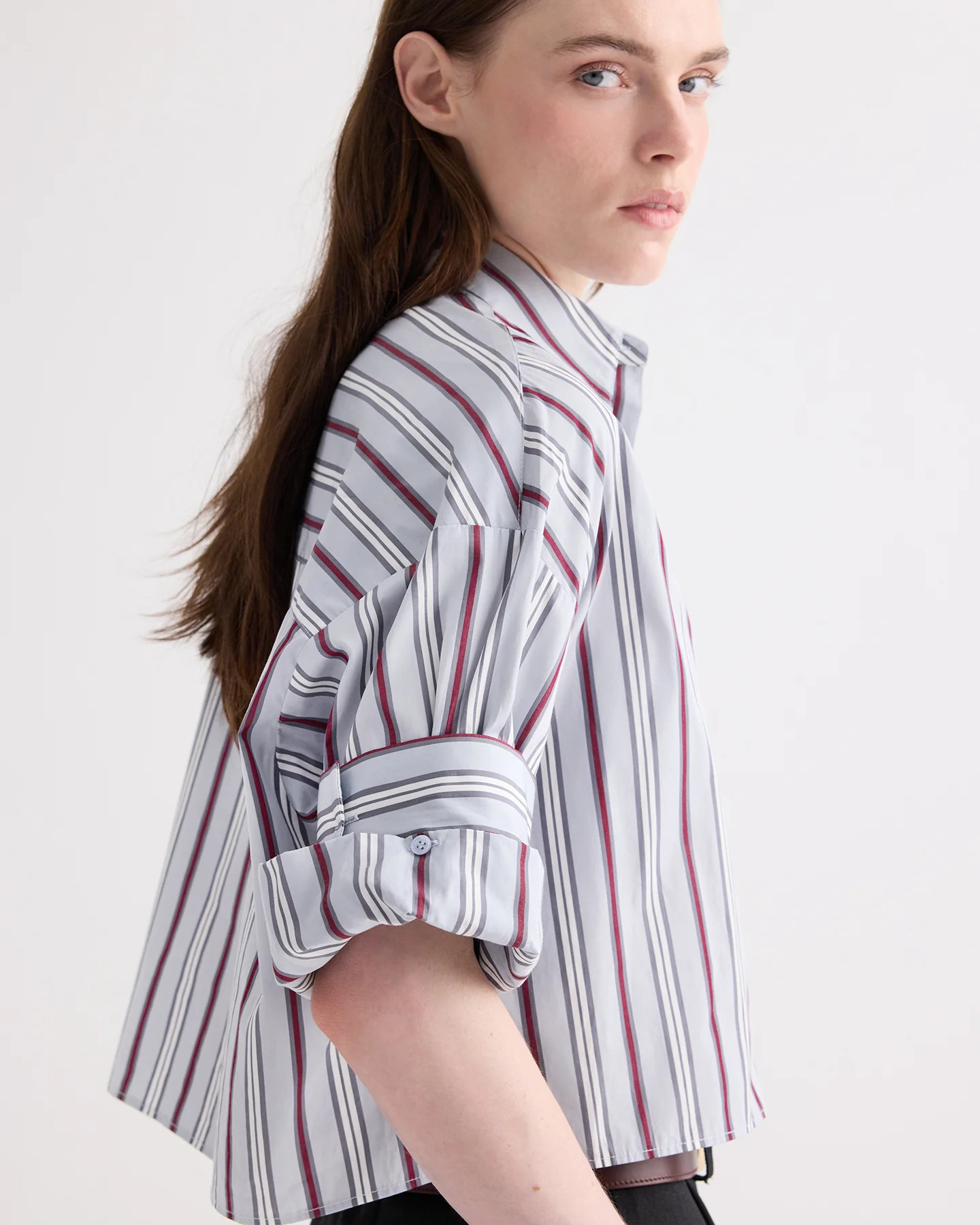 Next Ex Shirt in Striped Superfine Poplin | TWP