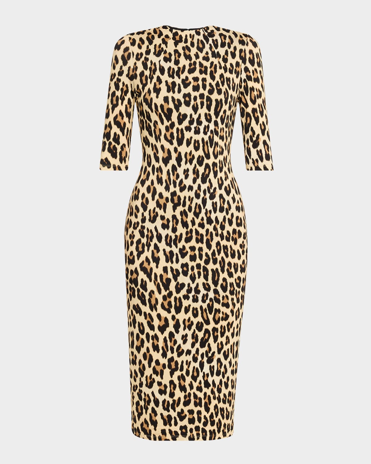 Delora Fitted Leopard Mock-Neck Dress | Neiman Marcus