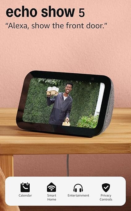 Amazon Echo Show 5 (newest model), Smart display, Designed for Alexa+, 2x the bass and clearer so... | Amazon (US)