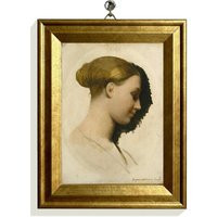 Mini Framed Portrait On Canvas Gold Antique Of A Woman Fine Art Home Decor Small Frame Vintage Prints Gift For Her | Etsy (US)