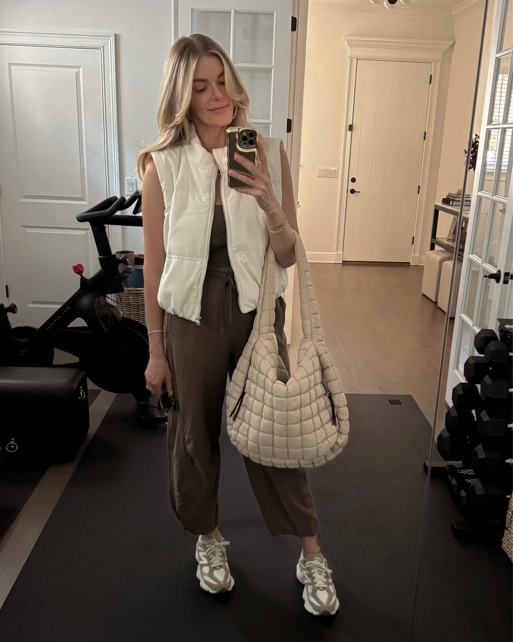 pretending it’s fall in Florida and that it’s cold enough to wear a vest 💁🏼‍♀️  jumpsuit size M Vest size L shoes 10 - all TTS 🤎

#LTKSeasonal #LTKstyletip #LTKfindsunder100