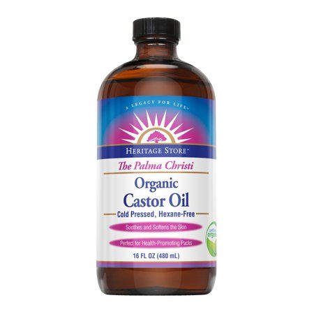 Heritage, Organic Castor Oil, Cold Pressed, For Skin, 16oz | Walmart (US)