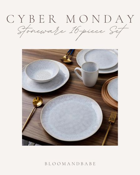 Love this 16 piece stoneware dinnerware set! On Cyber sale! 

#LTKCyberweek #LTKhome #LTKsalealert