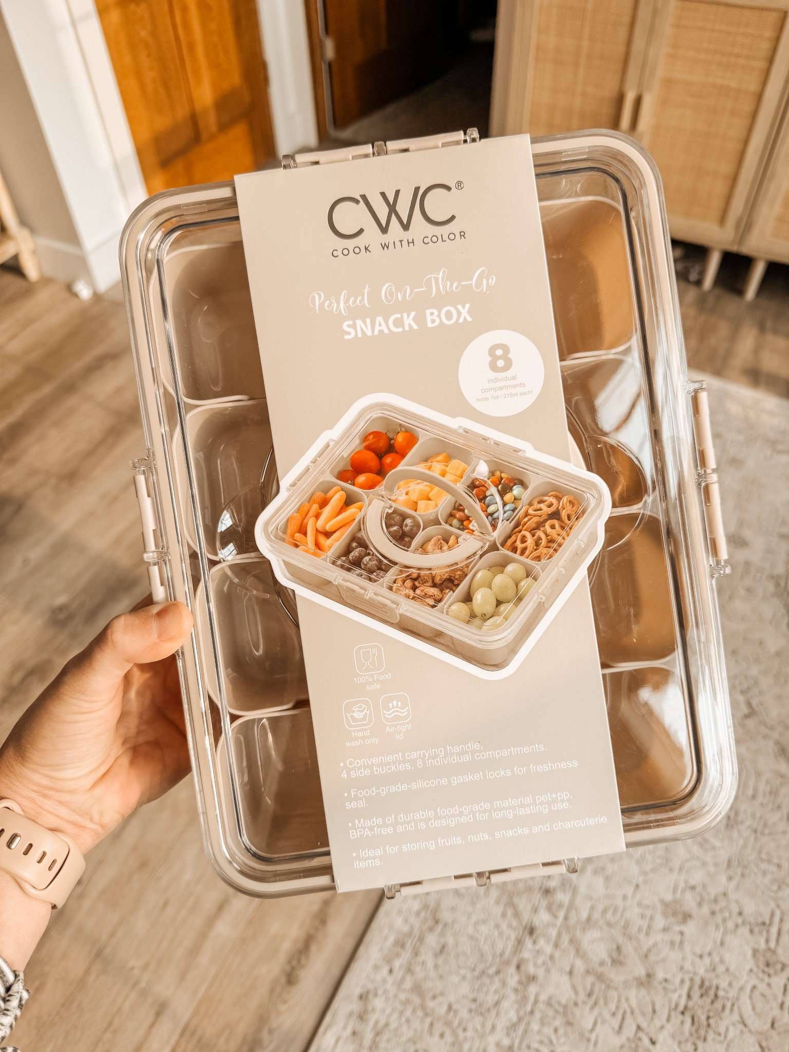 Perfect little on the go snackle box for less than $10! 🤍