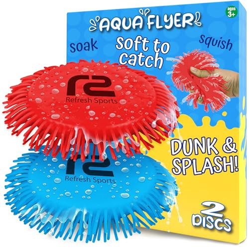 Beach Games Flying Disc Pool Toy: 2 Pack Water Discs for Kids - Soaks The Target On Impact - Best Outdoor Swimming Pool Toys for Kids - Fun Beach Games & Soft Frisbbee Water Toys Ages 4-8 8-12 | Amazon (US)