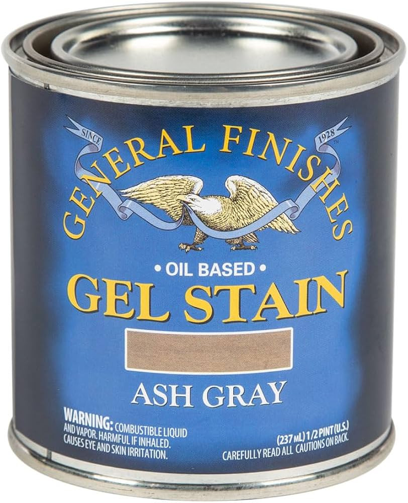 General Finishes Oil Base Gel Stain, 1/2 Pint, Ash Gray | Amazon (US)