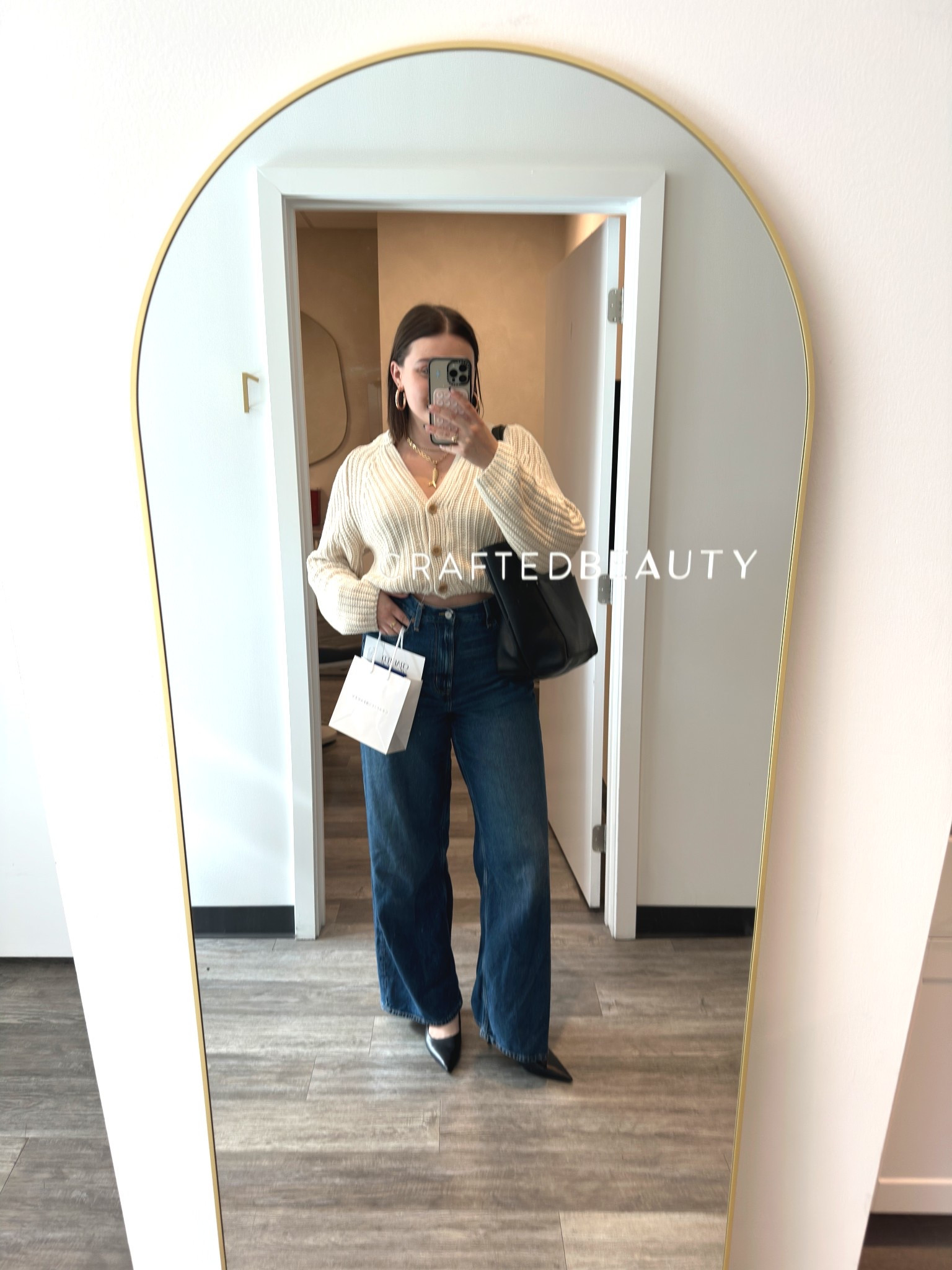 Cutie fall outfit for work and play! Loving this new cardigan I wore as a top from my girl Free People 🥰

I’m wearing a M top, size 31 jeans and size 9.5 heels 

#LTKMidsize #LTKSeasonal #LTKFindsUnder100